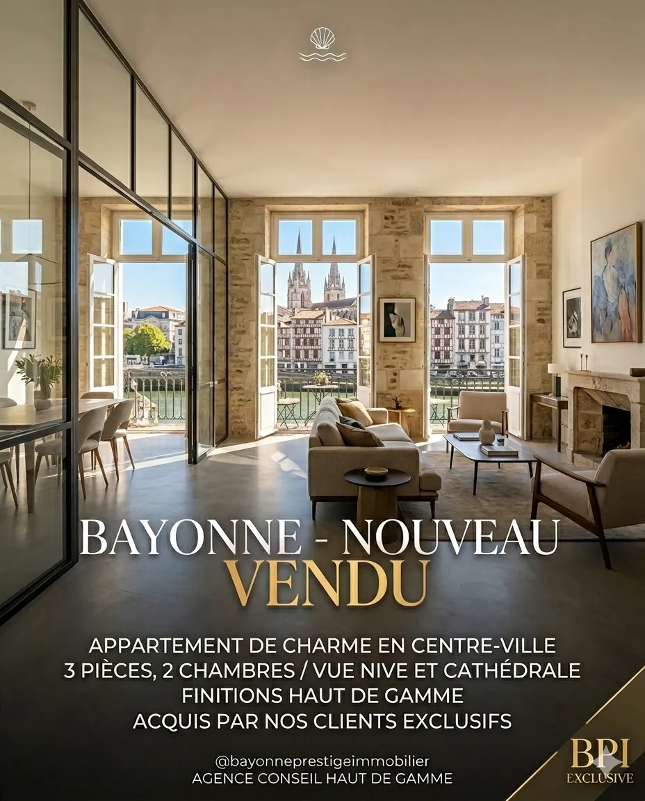 Post réseaux sociaux immobilier Bayonne
