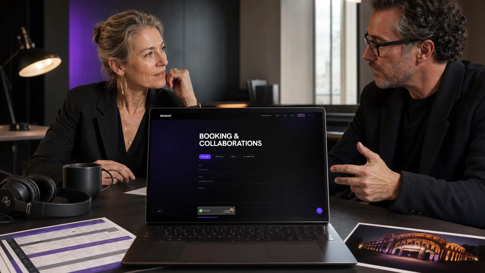 Page Booking & Collaborations du site Brisbart