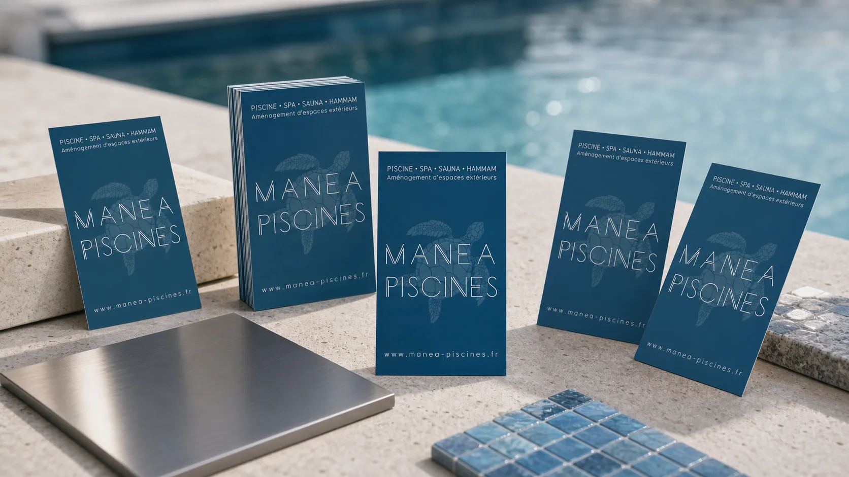 Cartes de visite Manéa Piscines