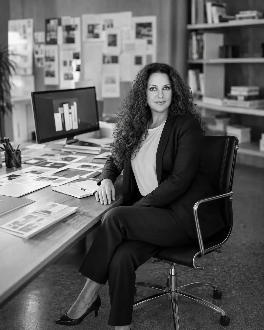 Suzanne Mignard, directrice artistique et consultante en communication, dans les bureaux de HTAGS