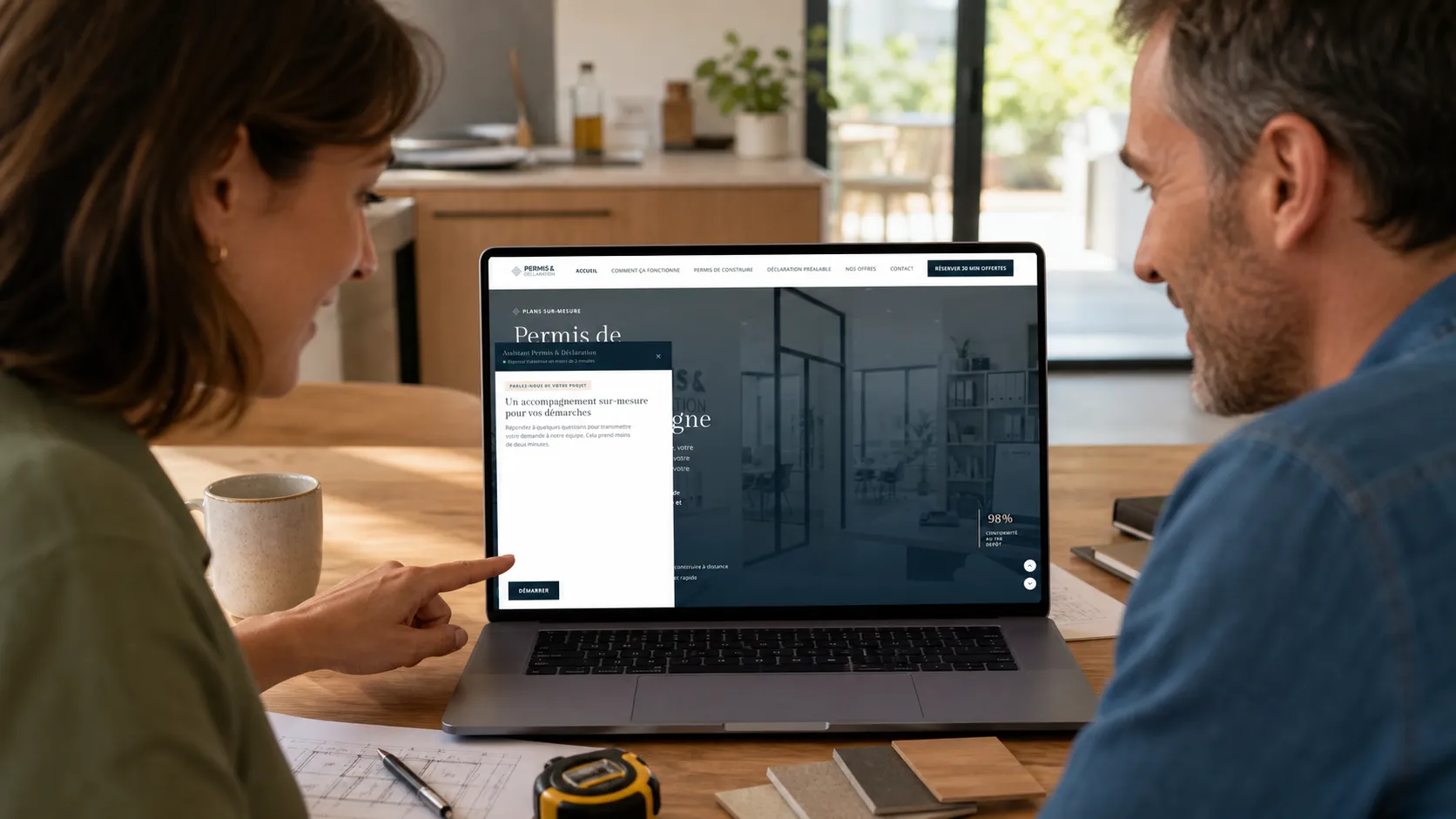 Chatbot Assistant Permis et Déclaration ouvert sur ordinateur portable
