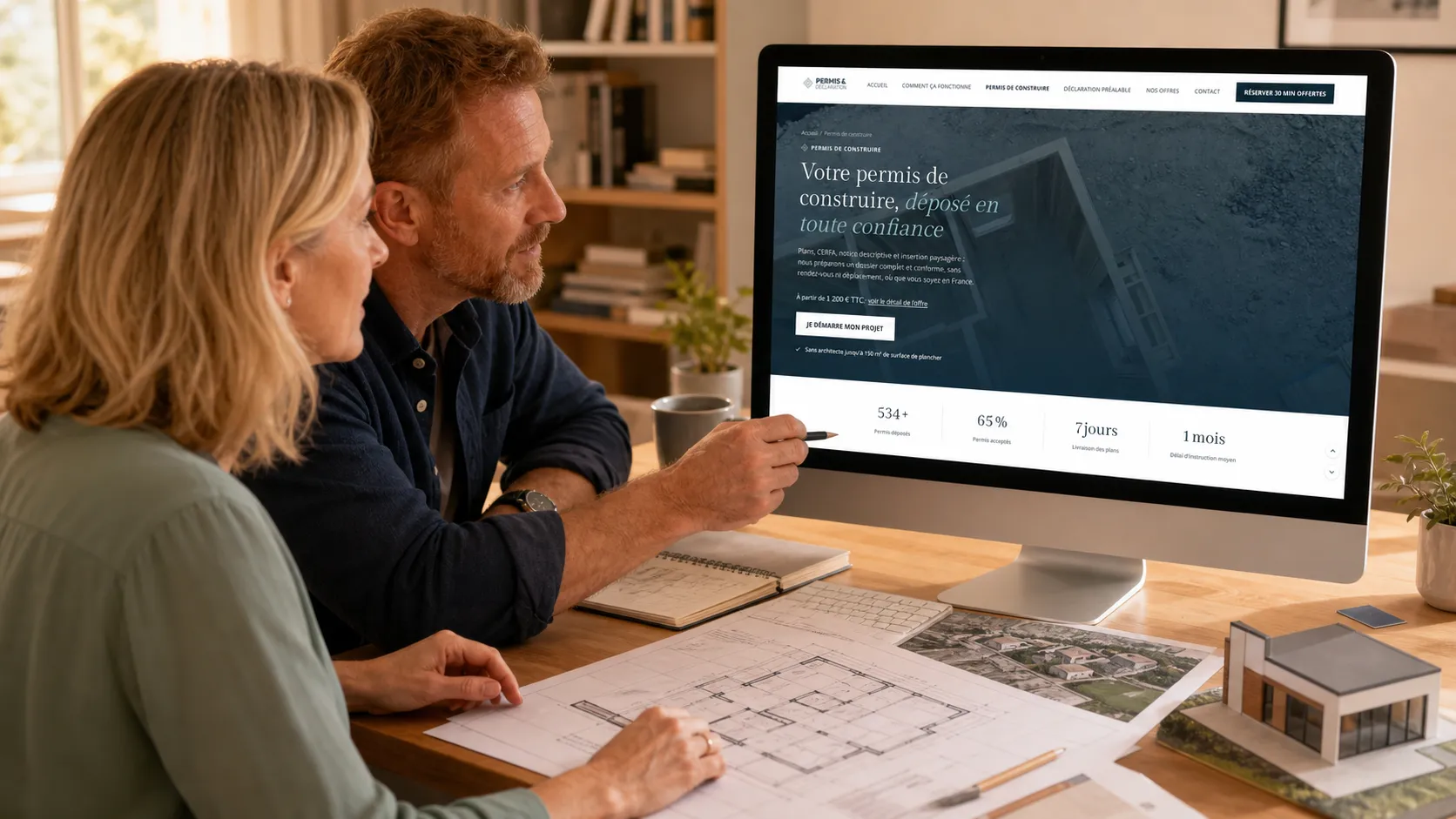 Page Permis de construire du site, avec les chiffres clés