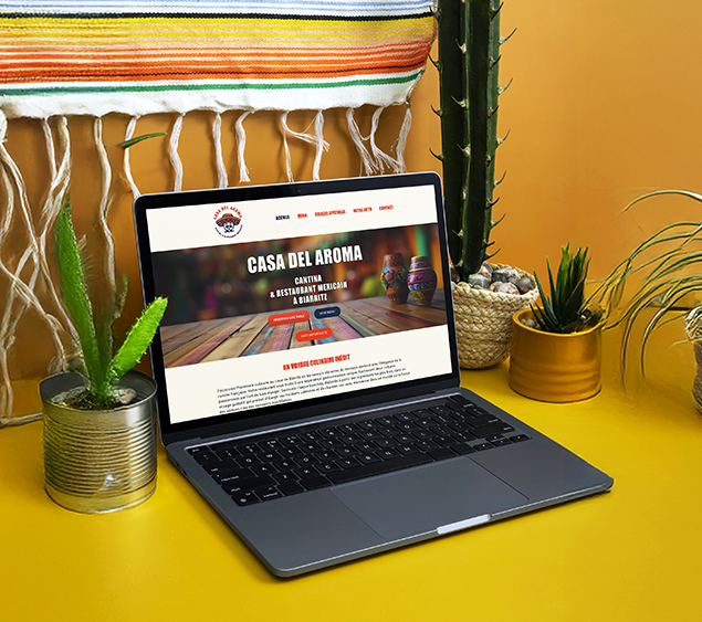 Site internet Casa del Aroma créé par HTAGS