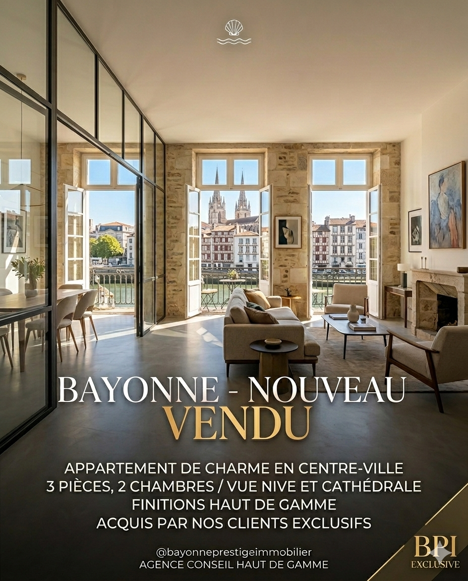 Post réseaux sociaux immobilier Bayonne